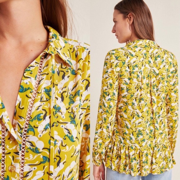 Maeve Janie Flounced Peasant Blouse - Picture 2 of 12